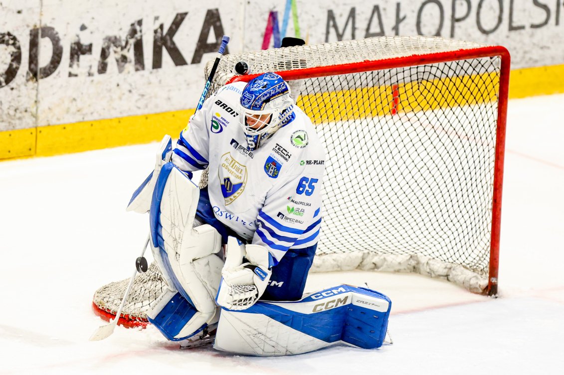 Sport: THL. KS Unia Oswiecim - ECB Zagłebie Sosnowiec. - Agencja Fotograficzna